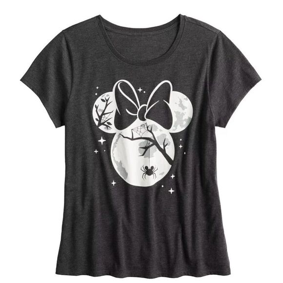 Disneys Minnie Mouse Glow In The Dark Tee Sz S - Picture 1 of 4